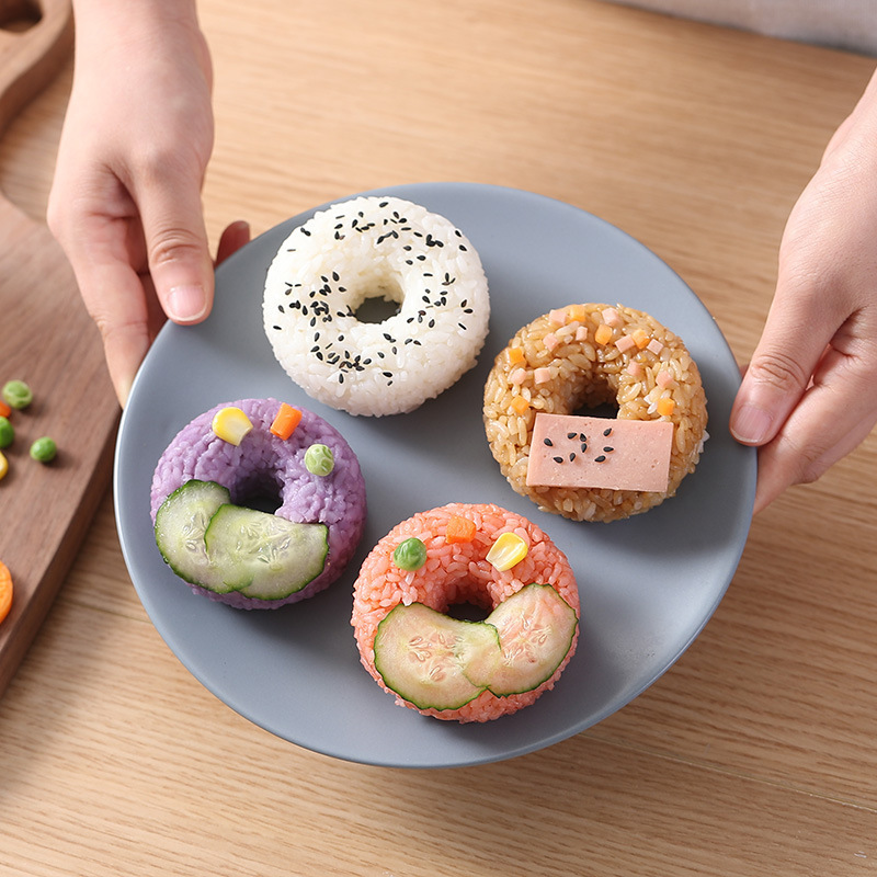 甜甜圈造型飯糰模 日式圓形壽司模型 創意...