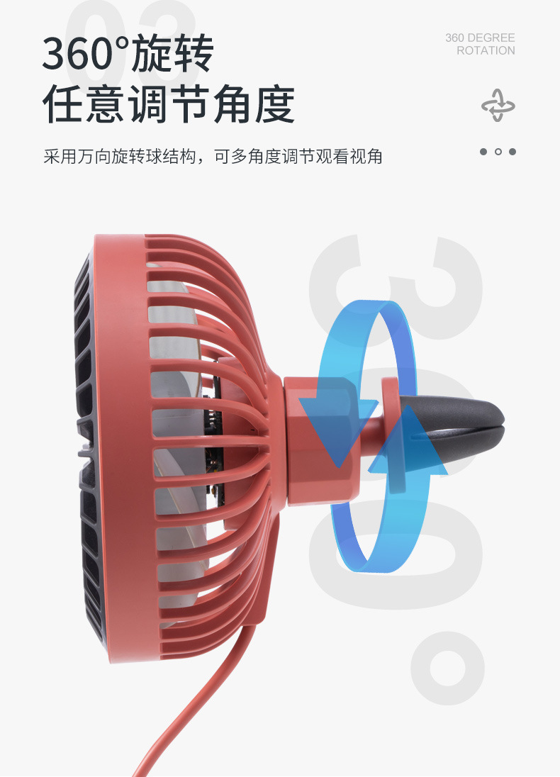 車用冷氣出風口專用風扇 USB汽車用小電扇 車用風扇